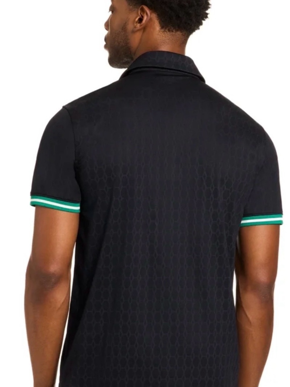 Reebok Black Polo Shirt with White Logo - Picture 5 of 5